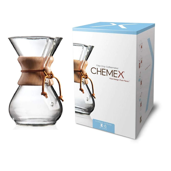 The Chemex 6 Cup Glass Coffee Maker
