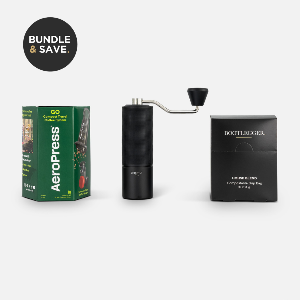 Aeropress Go + C2S Hand Grinder + Drip Bags