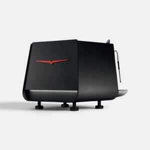 Bootlegger Coffee Victoria Arduino Eagle One Prima PRO espresso machine in matte black with a red logo accent