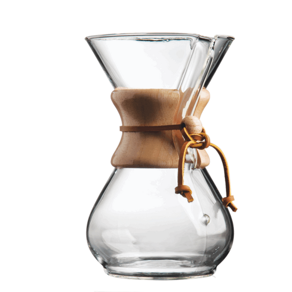 The Chemex 6 Cup Glass Coffee Maker